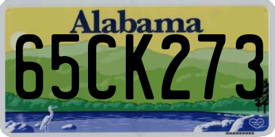AL license plate 65CK273