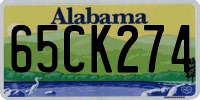 AL license plate 65CK274