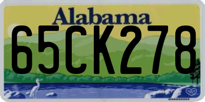 AL license plate 65CK278