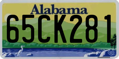 AL license plate 65CK281