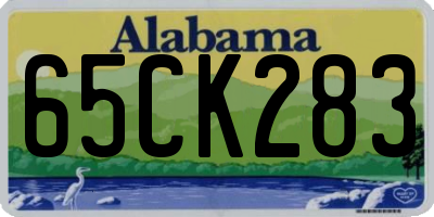 AL license plate 65CK283