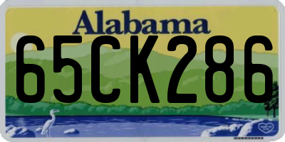 AL license plate 65CK286