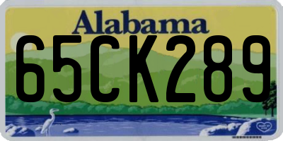 AL license plate 65CK289