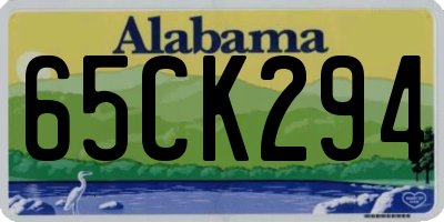 AL license plate 65CK294
