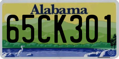 AL license plate 65CK301