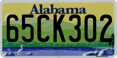 AL license plate 65CK302
