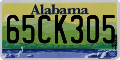 AL license plate 65CK305