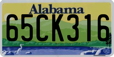 AL license plate 65CK316