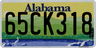 AL license plate 65CK318