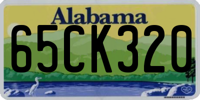 AL license plate 65CK320