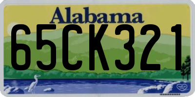 AL license plate 65CK321