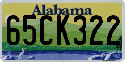 AL license plate 65CK322