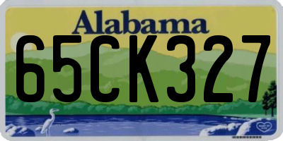 AL license plate 65CK327