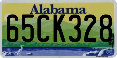 AL license plate 65CK328