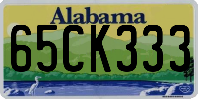 AL license plate 65CK333
