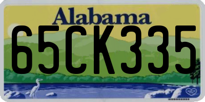 AL license plate 65CK335