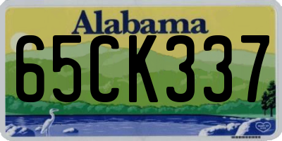 AL license plate 65CK337