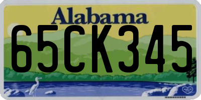 AL license plate 65CK345
