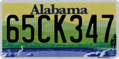 AL license plate 65CK347
