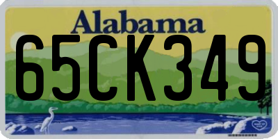 AL license plate 65CK349