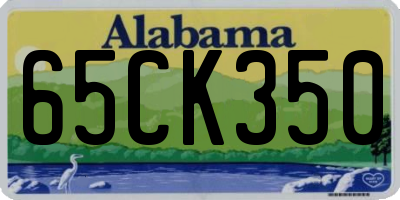 AL license plate 65CK350