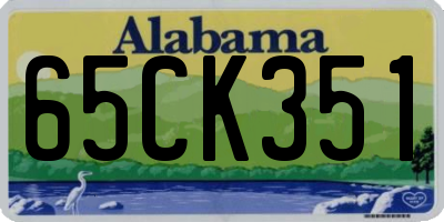 AL license plate 65CK351