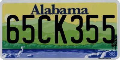 AL license plate 65CK355
