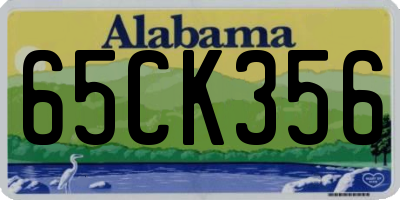 AL license plate 65CK356