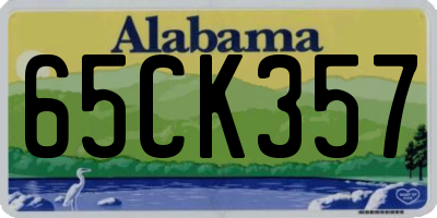 AL license plate 65CK357