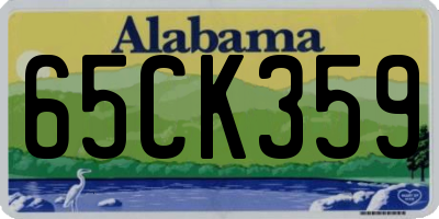 AL license plate 65CK359