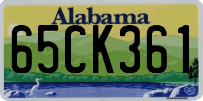 AL license plate 65CK361