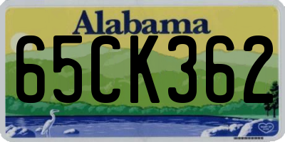AL license plate 65CK362