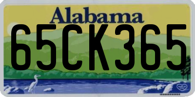 AL license plate 65CK365