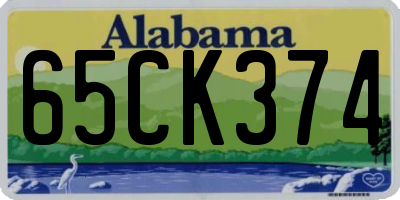 AL license plate 65CK374