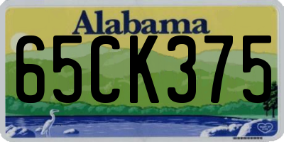 AL license plate 65CK375