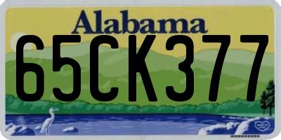 AL license plate 65CK377