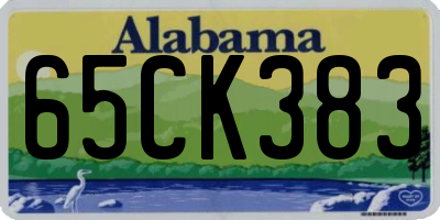 AL license plate 65CK383