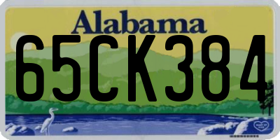 AL license plate 65CK384