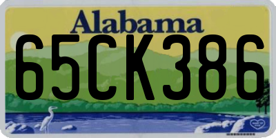AL license plate 65CK386