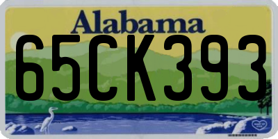 AL license plate 65CK393