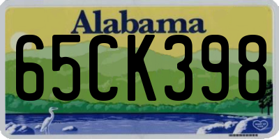 AL license plate 65CK398
