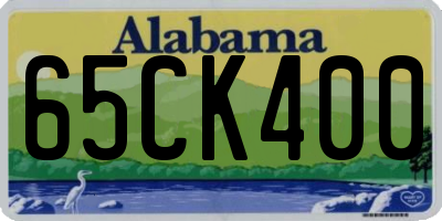 AL license plate 65CK400