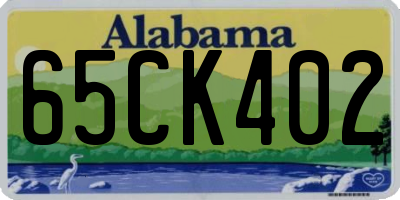 AL license plate 65CK402