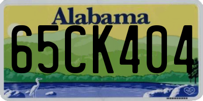AL license plate 65CK404