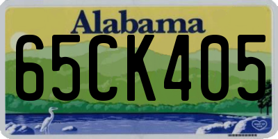 AL license plate 65CK405