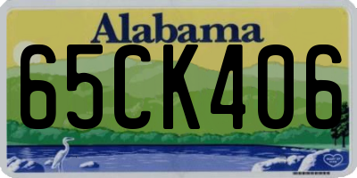 AL license plate 65CK406
