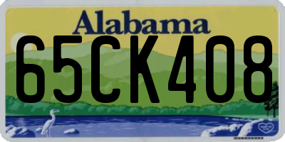 AL license plate 65CK408