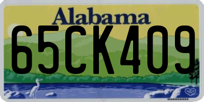 AL license plate 65CK409