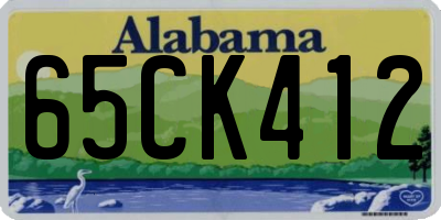 AL license plate 65CK412