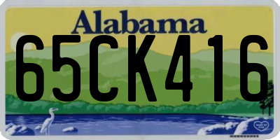 AL license plate 65CK416